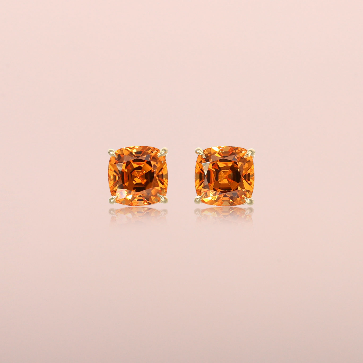 Mandarin Garnet Earring Studs