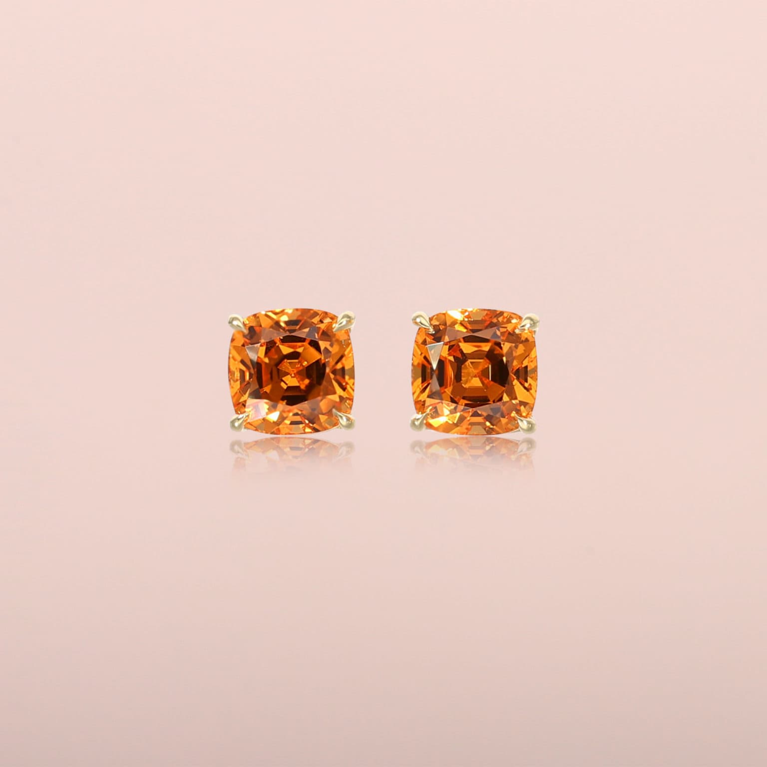 Mandarin Garnet Earring Studs