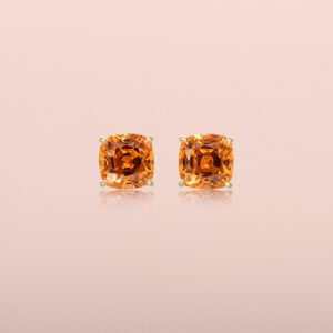 Mandarin Garnet Earring Studs