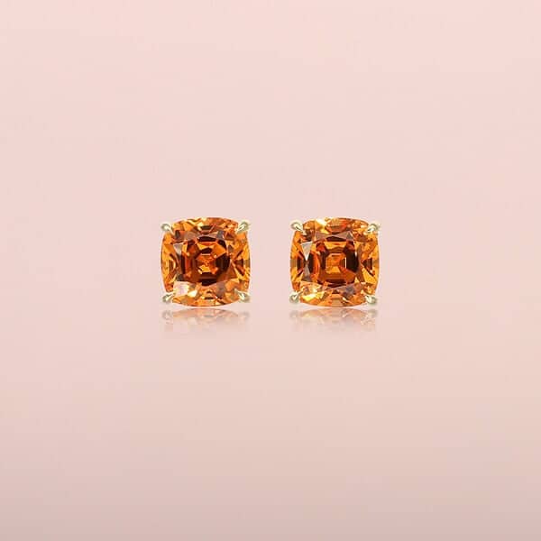 Mandarin Garnet Earring Studs