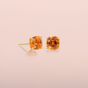 Mandarin Garnet Earring Studs