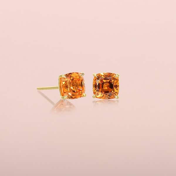 Mandarin Garnet Earring Studs
