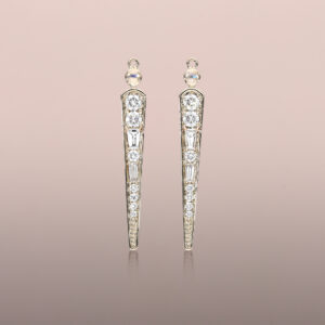 Moonstone and Diamond Earring Wands